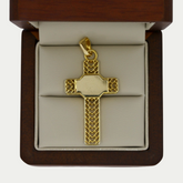 Cruz Tejida Oro 14K